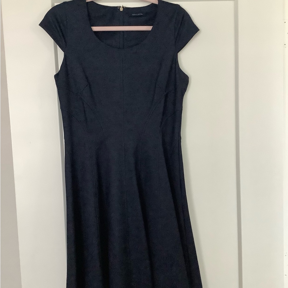 🌺❤️👗Tommy Hilfiger Blue A-Line Midi Dress for Work🍀